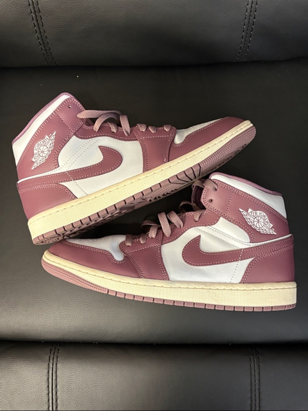 Jordan Women’s Mid Pure Platinum/Sky / Mauve Sail and White sneaker women sz10